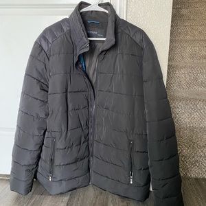 Mens Black Puffer Jacket | XL